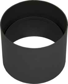 EW/150 2mm dikwandig mof-mof (vrouw-vrouw) met condensring Zwart