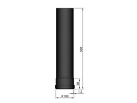 Pelletkachel pijp 50 cm ∅ 100mm