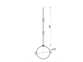 Pelletkachel muurbeugel set ∅ 100mm