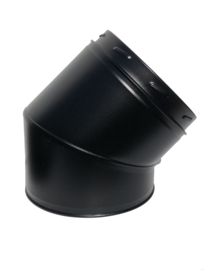 ISOTUBE Plus Twist Lock DW150|200 bocht 30 graden met klemband - zwart