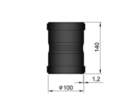 Pelletkachel  mof F/F  ∅ 100mm