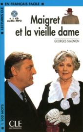 Maigret et la vieille dame - Niveau 2 - Lecture CLE en Français facile - Livre + CD