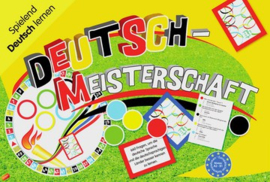 Deutsch-Meisterschaft Spielbrett 2 Sets à 66 Karten 60 farbige Spielsteine Würfel Anleitung