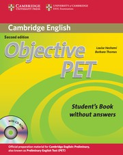 Objective PET Second edition Student's Book without answers with CD-ROM