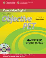 Objective PET Second edition Student's Book without answers with CD-ROM