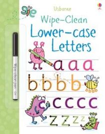 Wipe-clean lower-case letters