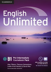 English Unlimited Pre-intermediate Coursebook with ePortfolio and Online Workbook Pack