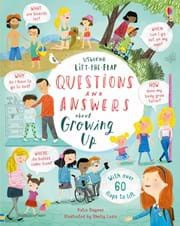 Lift-the-flap questions and answers about growing up