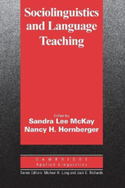 Sociolinguistics and Language Teaching Paperback