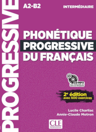 Phonétique progressive du français - Niveau intermédiaire - Livre + CD - 2ème édition Nouvelle couverture