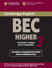 Cambridge BEC 3 Higher Student's Book with answers