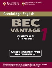 Cambridge BEC 1 Vantage Student's Book with answers