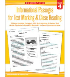 Informational Passages for Text Marking  Close Reading: Grade 4