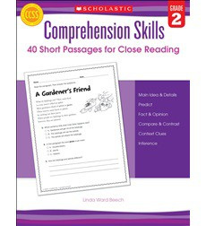 Comprehension Skills: 40 Short Passages for Close Reading: Grade 2