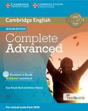 Complete Advanced Second edition Student's Book without answers with CD-ROM with Testbank