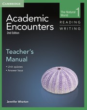 Academic Encounters Second edition Level 1 Teacher's Manual Reading and Writing