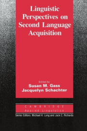 Linguistic Perspectives on Second Language Acquisition Paperback