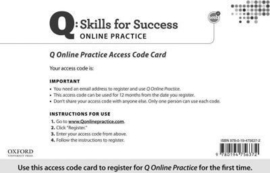 Q Online Practice Student Access Code Card
