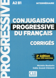 Conjugaison progressive du français - Niveau intermédiaire  - Corrigés - 2ème édition Nouvelle couverture