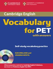 Cambridge Vocabulary for PET Book with answers and Audio CD