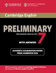 Cambridge English Preliminary 7 Student's Book with answers