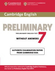 Cambridge English Preliminary 7 Student's Book without answers