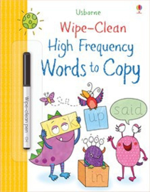 Wipe-clean high-frequency words to copy