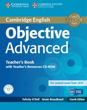 Objective Advanced Fourth edition Teacher's Book with Teacher's Resources Audio CD/CD-ROM