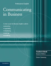 Communicating in Business Second edition Teacher's Book