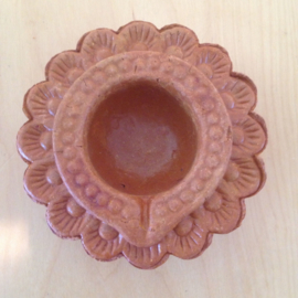 Diwali Kegel brander Terracotta (Bloem)