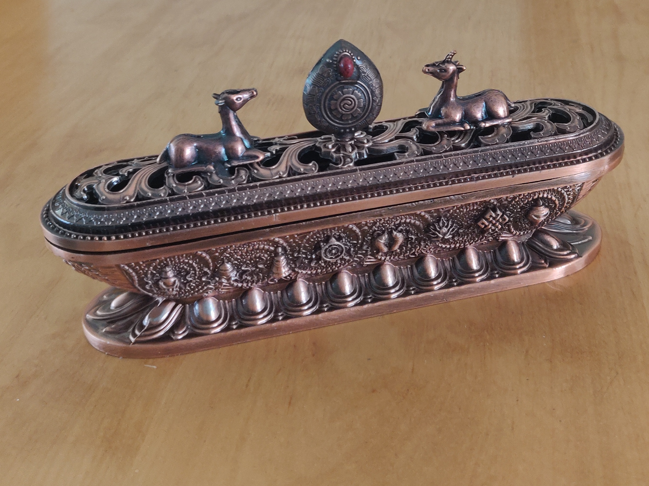 Metalen Tibetaanse Wierook Brander (17 cm)