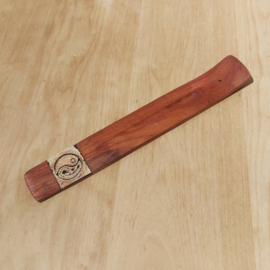 Houten Plankje met Yin Yang motief