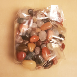 Mix van kleine getrommelde edelstenen (250 gram)