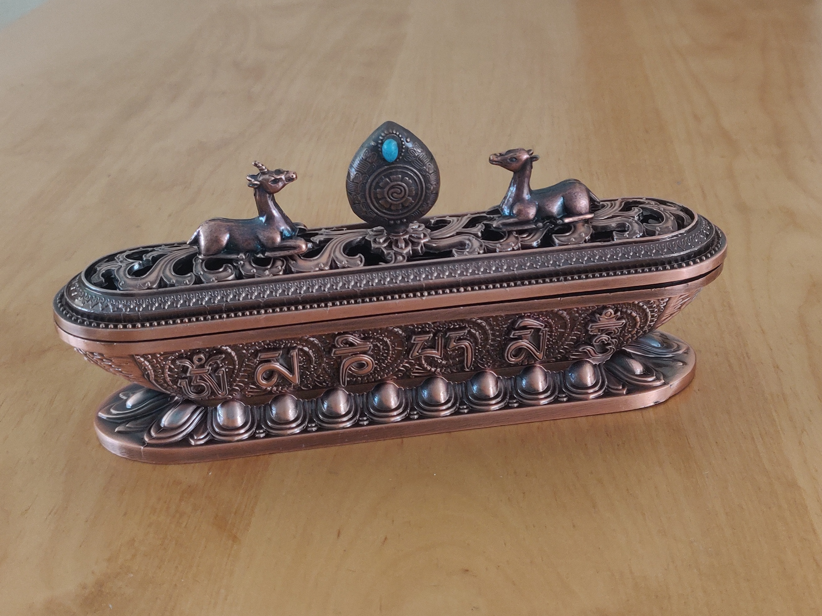 Metalen Tibetaanse Wierook Brander (17 cm)