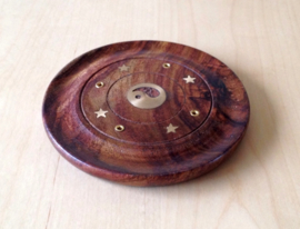 Ronde Houten Brander (Yin Yang)
