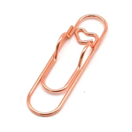 Paperclip met penhouder hartje koper