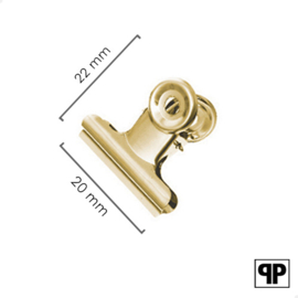 Bulldog clip goud 20 mm