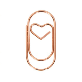 Paperclips met hartje koper 38 mm | 10 stuks