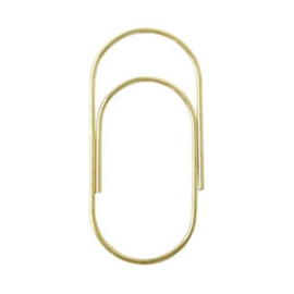 Paperclips goud 50 mm | 10 stuks