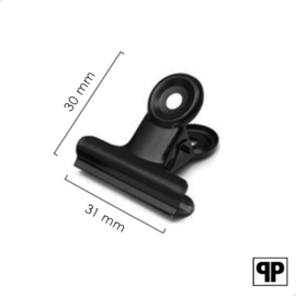 Bulldog clip zwart 31 mm