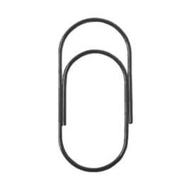 Paperclips zwart 50 mm | 10 stuks