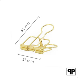 Binder clip goud 51 mm