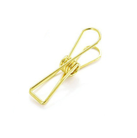 Knijper fish clip goud small