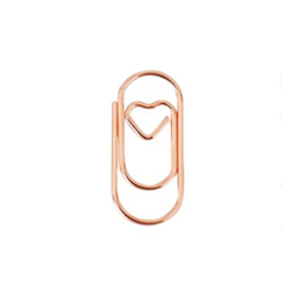 Paperclips met hartje koper 20 mm | 100 stuks