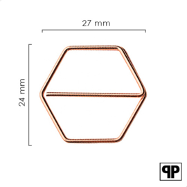 Paperclips honingraat koper 24 mm | 50 stuks