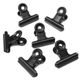 Bulldog clip zwart 20 mm