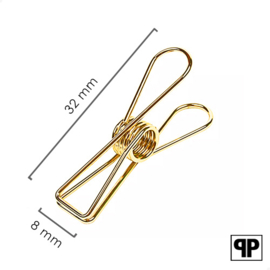 Knijper fish clip goud small