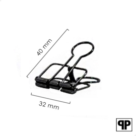 Binder clip zwart 32 mm