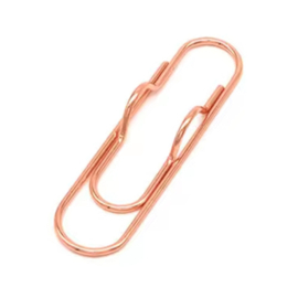 Paperclip met penhouder koper