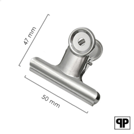 Bulldog clip zilver 50 mm